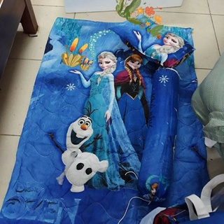 Trọn bộ 5 món Chăn Gối Cho Bé Mẫu Công Chúa Elsa và Anna - Có bán lẻ gối ôm, chăn, gối nằm, vỏ gối