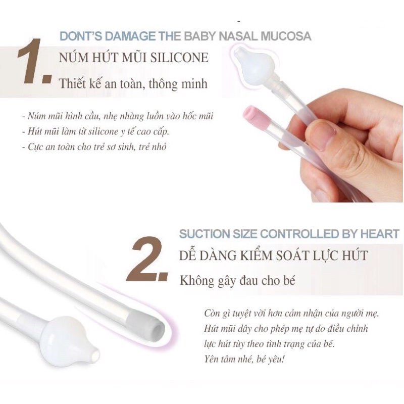 Dụng cụ hút mũi dạng đầu dây hút Sakomi Nasal Aspirator làm sạch, thông thoáng mũi, dễ thở, an toàn cho bé (Tanaphar)
