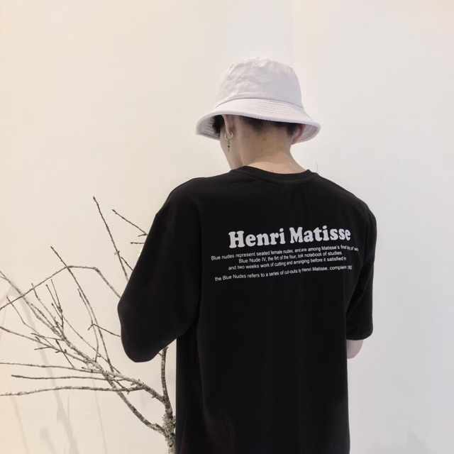 Áo Thun Tay Lỡ Unisex HENRI màu ĐEN/TRẮNG ❤️ FREESHIP ❤️ Áo phông Nam Nữ form Rộng