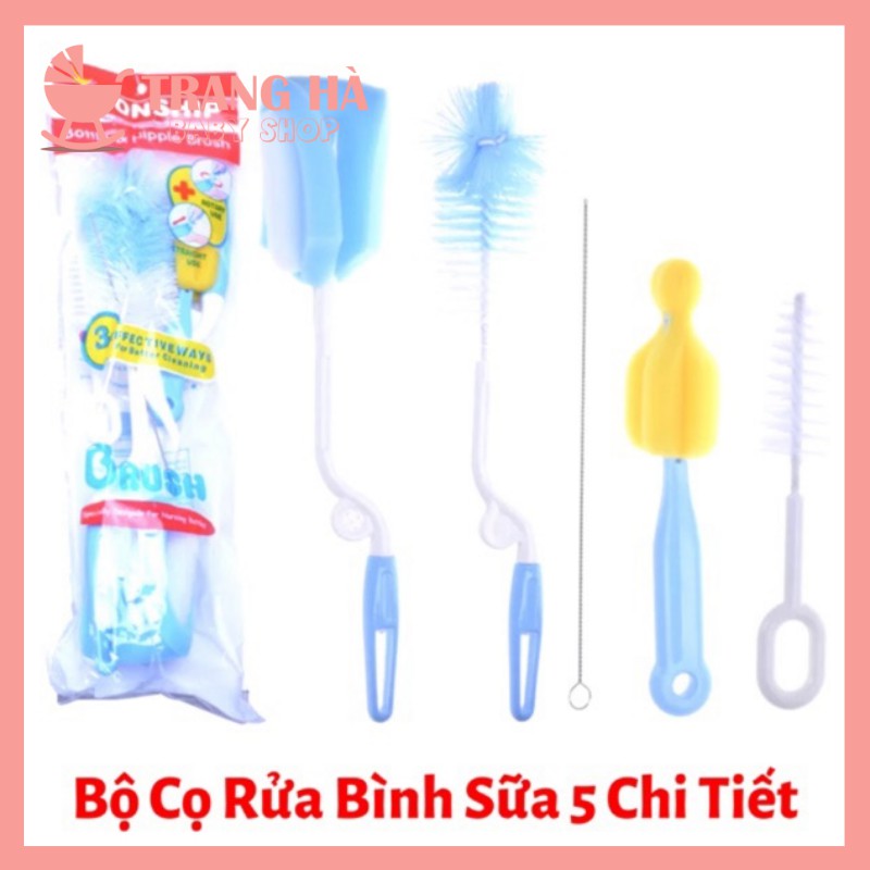 𝑺𝑨𝑳𝑬 𝑺𝑶̂́𝑪BỘ CỌ RỬA BÌNH SỮA CAO CẤP 5 CHI TIẾT TAY CẦM XOAY 360 ĐỘ