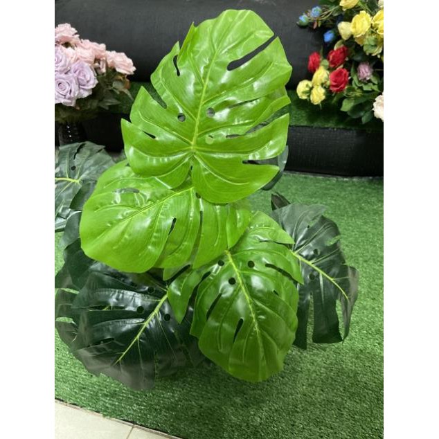 Phụ kiện cây giả trang trí- cây giả chụp ảnh 12 lá