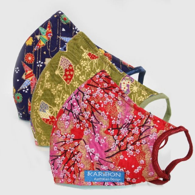 1 khẩu trang Karibon Cotton họa tiết Nhật | BigBuy360 - bigbuy360.vn