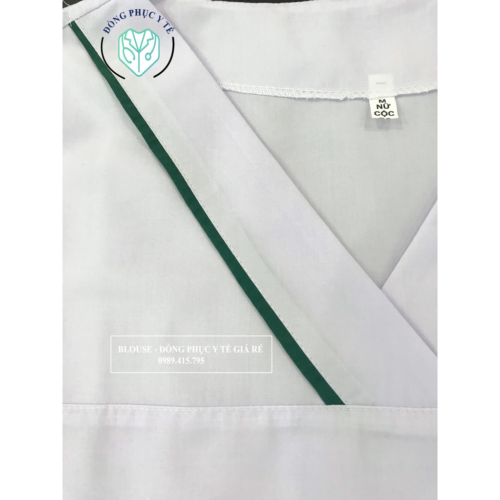 Bộ Scrubs Cổ Tim Nam Nữ Viền Ngắn Tay - Bộ Scrubs Điều Dưỡng, Y Tá, Bác Sĩ