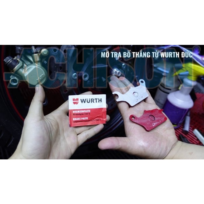 Chính hãng Wurth Gói mỡ tra má phanh Wurth Brake Paste 5.5g W-1105