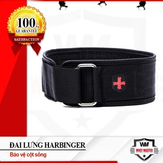 [+Quà] Phụ Kiện Thể Thao Gym Đai Lưng Nam 4 inches Harbinger Nylon Belt cao cấp 2431  - Chính hãng