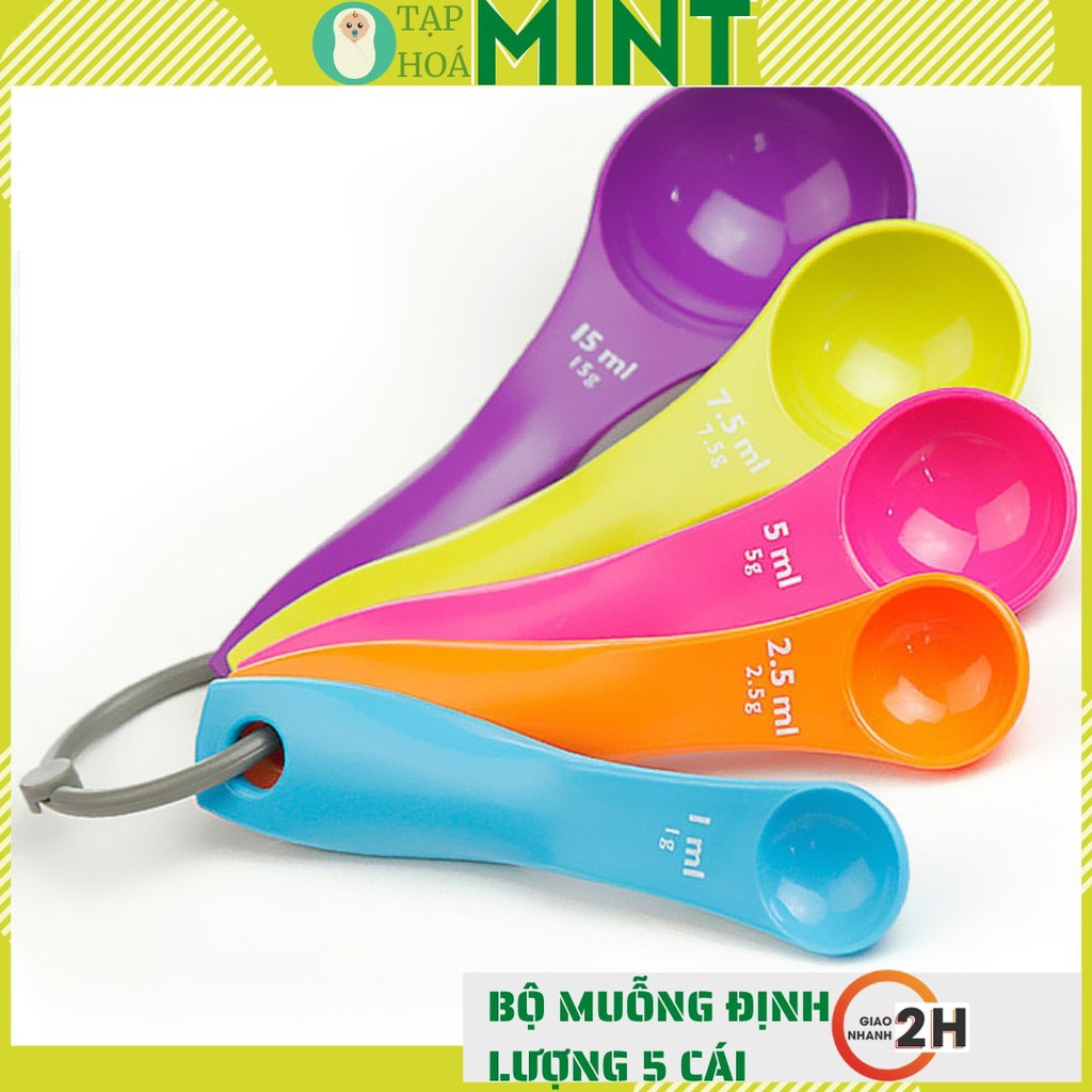 Bộ muỗng định lượng 5 cái cân đo thực phẩm - Tạp hoá mint