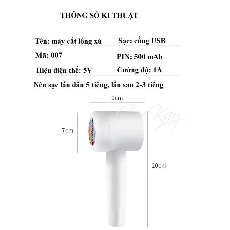 Máy cắt lông xù quần áo đa năng 2in1 CeeKay có thể cắt xơ len vải và hút bụi, tích hợp đèn, không dây