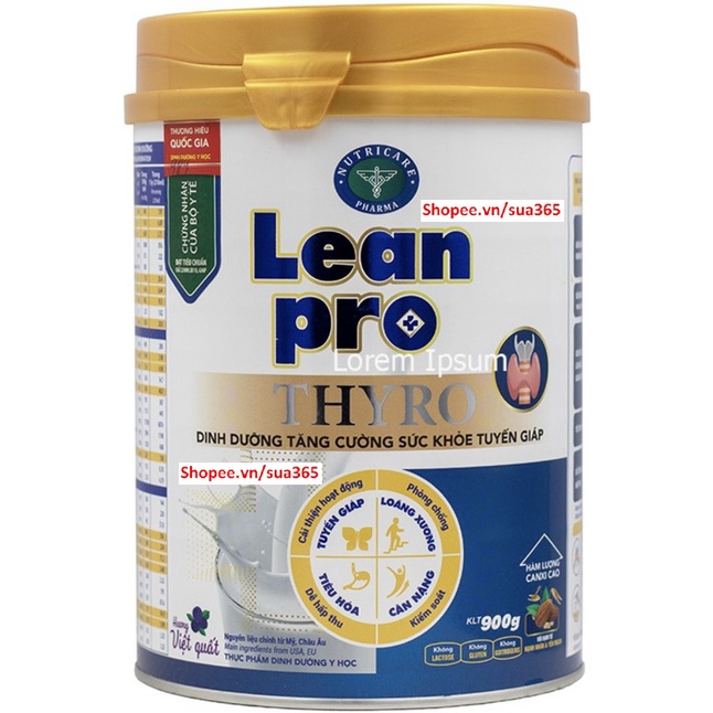 Sữa Lean pro Thyro_900g - Tăng Cường Sức Khỏe Tuyến Giáp - Date Luôn Mới