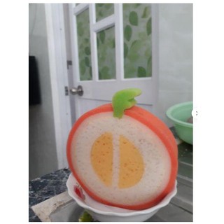 . 2 Miếng mút rửa chén hình trái cây E28 Miếng mút rửa chén đáng yêu cute HME28