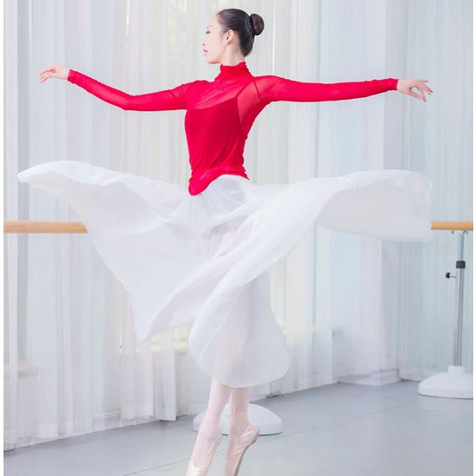 Tà váy múa ballet Váy múa bale voan MBL01 (tặng kèm một quần đùi bên trong)