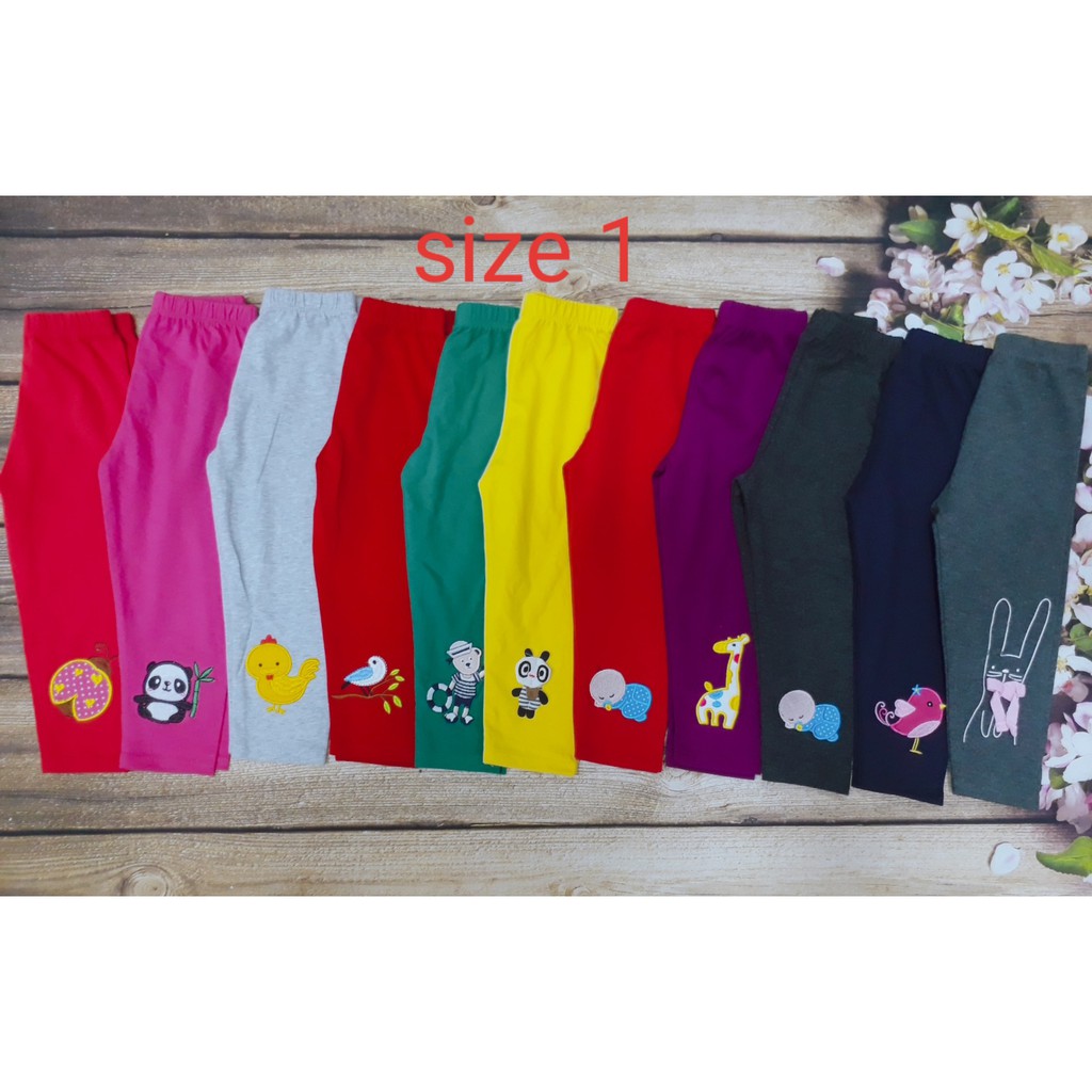Quần legging thun dài đa dụng nhiều màu dễ phối đồ cho bé