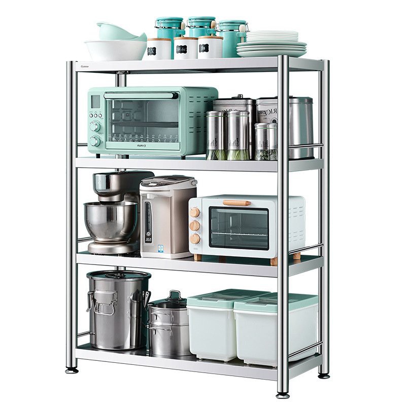 Giá inox sắp xếp đồ đạc, Kệ bếp bền bỉ, kiểu dáng hiện đại chất liệu không rỉ