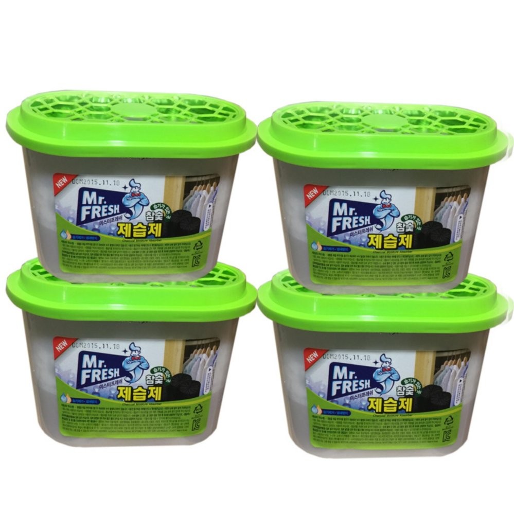 [HOT] Bộ 4 bình hút ẩm than hoạt tính Mr Fresh khử khuẩn 256g TI502