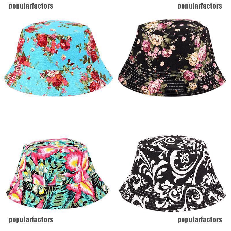 Mũ Rộng Vành Họa Tiết Hoa Thời Trang Cho Nam Nữ