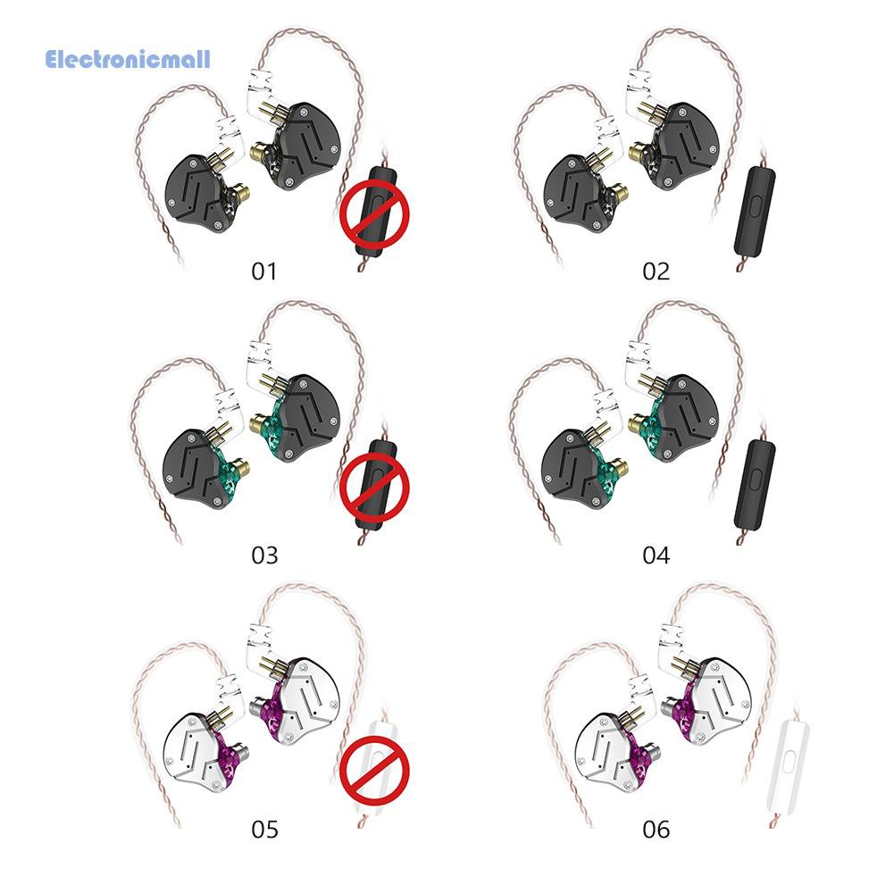 ElectronicMall01 KZ ZSN In Ear Earbuds 1DD 1BA Hybrid Driver Unit 3.5mm Wired Headphones