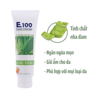 Sữa rửa mặt e 100 nha đam 100g