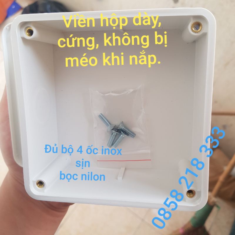 Hộp kĩ thuật điện lắp camera Ren Đồng, hộp lắp camera chống nước  11*11*5 cm - loại sịn