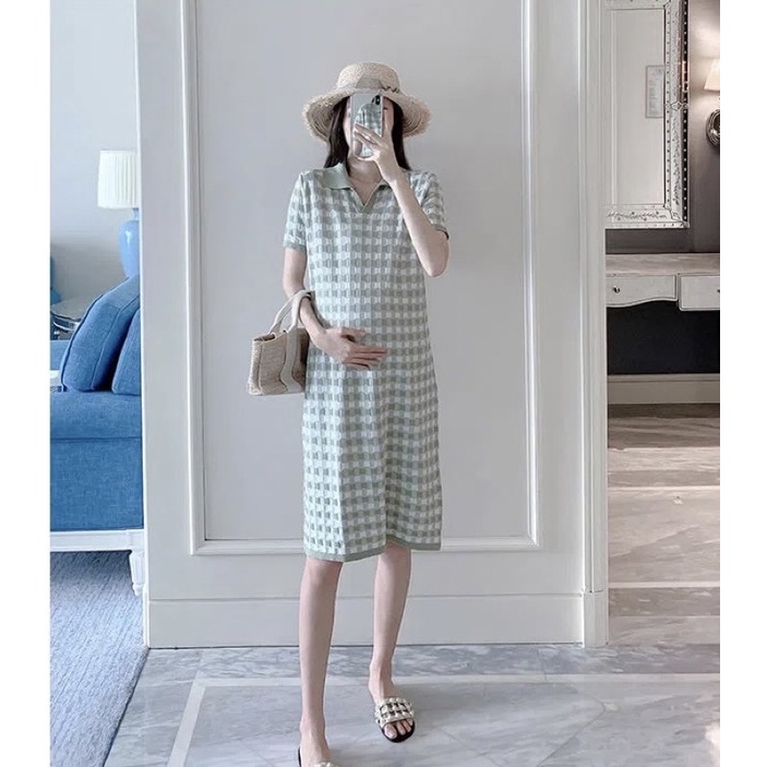Váy Len Mongtoghi Suông Nữ Đầm Bầu Ngắn Tay From Rộng Dáng Dài Basic Co Dãn Thoải Mái Đủ Size Mặc Xinh