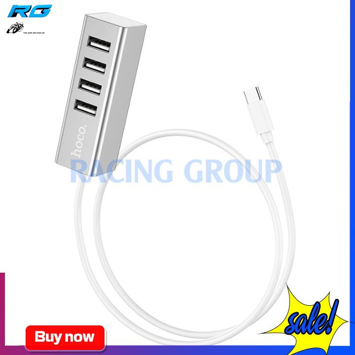 Hub Hoco HB1 Chuyển Đổi Type C Sang 4 Cổng USB  Tiện Lợi Cho Macbook Đời Mới - Bảo Hàng 12 Tháng