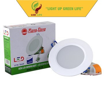 Đèn Led Âm Trần Downlight Rạng Đông D AT12L 90/7W -Trắng, Vàng LED SS