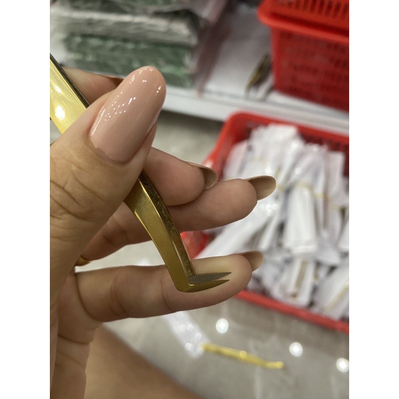 Nhíp volume vàng gắp mi mũi trơn và phủ nhám nano bao gắp từ 8-25d  nano-nhíp nôi mi-nhíp volum-nhíp tạo fan-quyên quyên | BigBuy360 - bigbuy360.vn