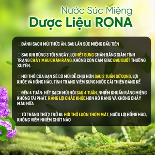 Nước súc miệng thảo dược rona cocayhoala