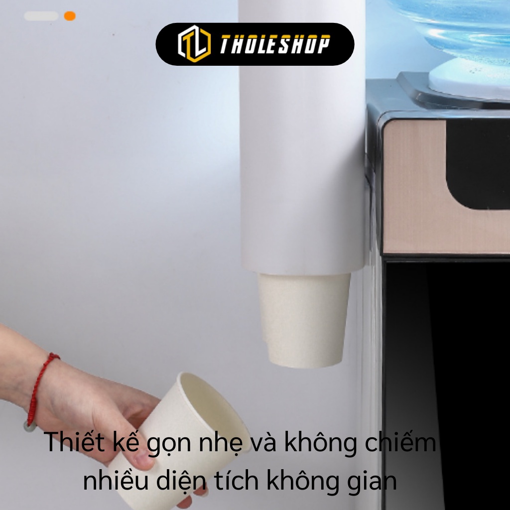 Giá Lấy Cốc Giấy Tự Động - Hộp Nhựa Rút Ly Giấy Có Nắp Đậy Treo Tường Tiện Ích 9533