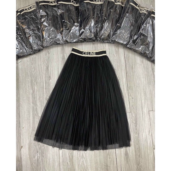 Chân váy lưới dáng cài cạp chữ hàng QC, Chân váy dáng dài xếp ly CV3310 - NhiNhi Shop | BigBuy360 - bigbuy360.vn