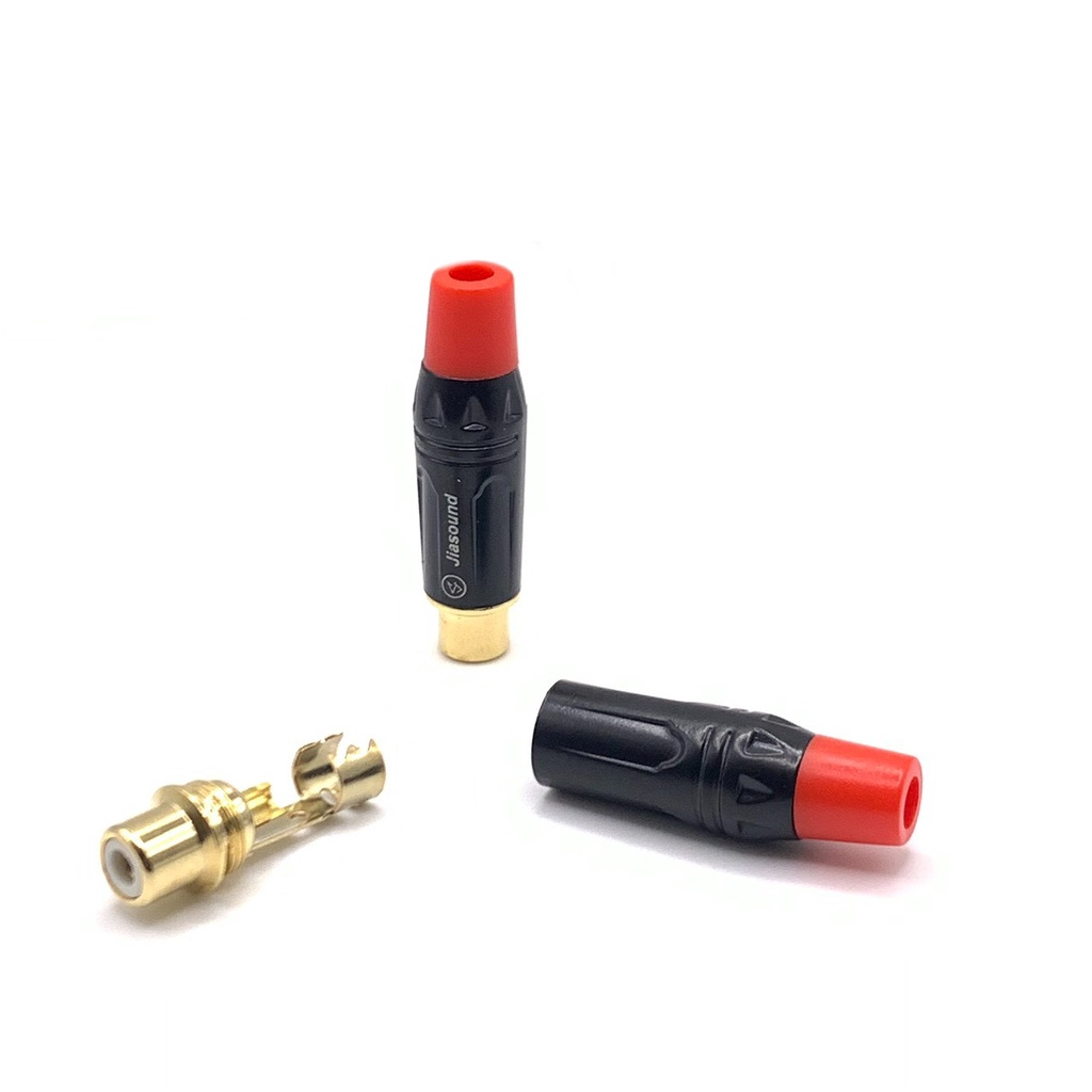 Đầu Hoa Sen Âm  Jiasound AVJ-091 Đồng OFC, Mạ Vàng 24k - Đầu AV Hàn, Jack Bông Sen Âm Lỗi 1 Đổi 1 Trong 7 Ngày