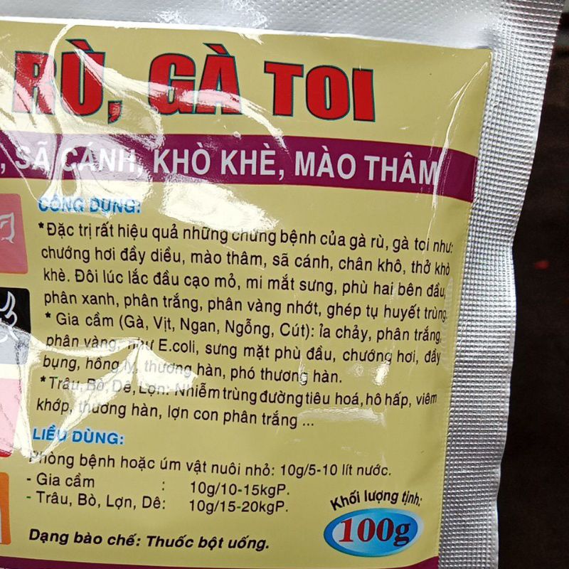 Ampicoli gà rù gà toi ampi coli chướng diều khô chân xã cánh phân xanh trắng, tiêu cháy chó mèo gà đá chim, cút vịt
