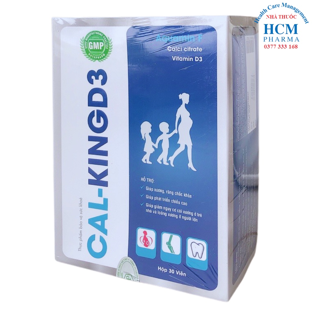 Canxi d3 k2 hữu cơ tảo biển tăng chiều cao cho bé bà bầu phụ nữ người lớn CAL-KINGD3 hộp 30 viên BPC08