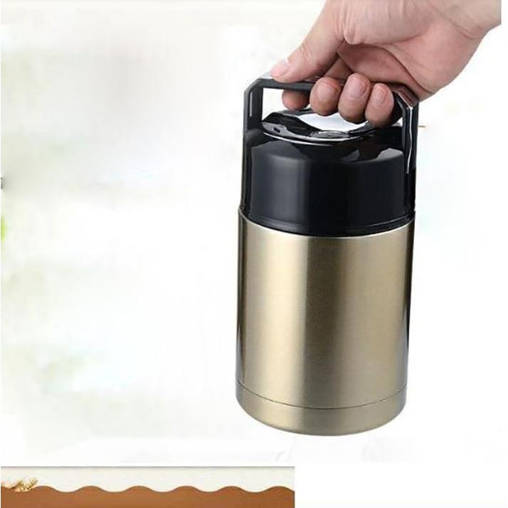 Bình Ủ Cháo Cao Cấp Có Quai Xách Rút Gọn 1000ml,Tiện Dụng Với Thời Gian Giữ Ấm Lâu