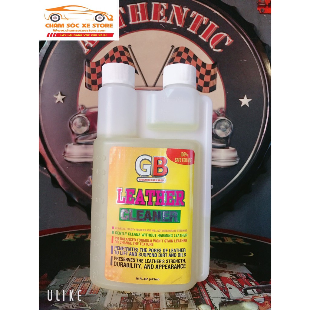 Dung dịch vệ sinh da GB Leather Cleaner 473ml chamsocxestore