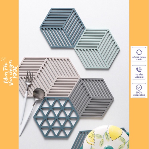 Lót nồi silicon chống nóng chịu nhiệt chống trượt chất liệu silicon cao cấp 88294