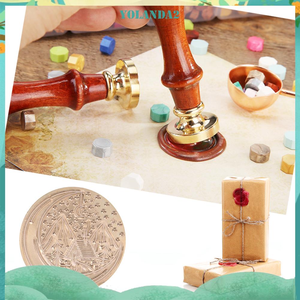 Con dấu sáp niêm phong thiệp hình mặt trăng cổ điển DIY