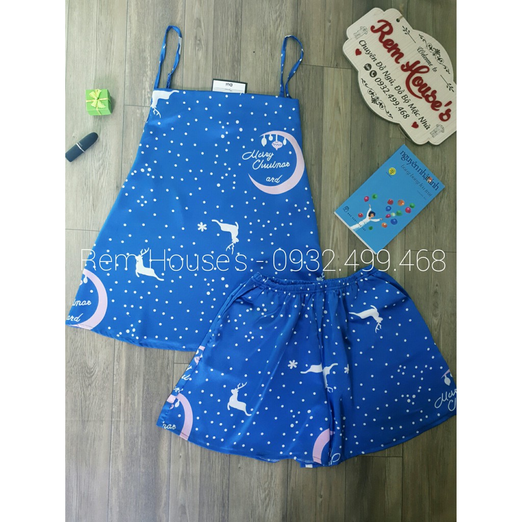 bộ lụa 2 dây lụa satin nhiều màu dễ thương | BigBuy360 - bigbuy360.vn