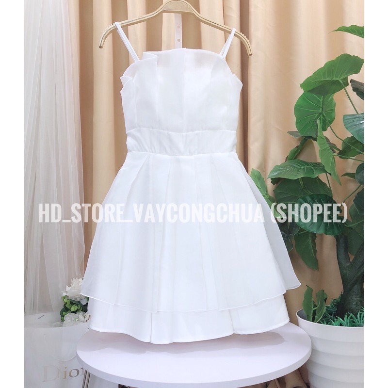 V56 VÁY 2 DÂY XẾP LY XOÈ DỰ TIỆC, KỈ YẾU PROM, ĐẦM XOÈ TẦNG | BigBuy360 - bigbuy360.vn