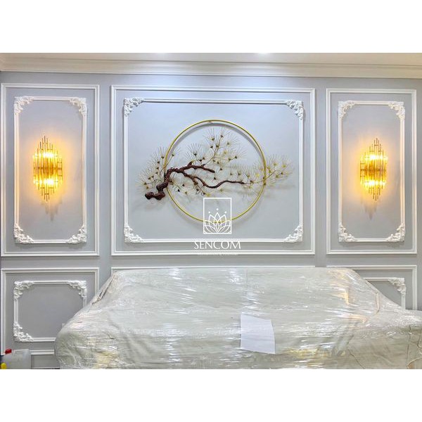 Tranh sắt treo tường cây tùng trong phong thủy thương hiệu Senhomes cao cấp
