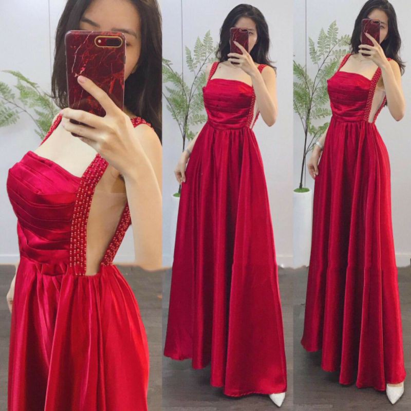 Tổng hợp bộ sưu tập đầm dạ hội đỏ rực rỡ cho nàng thơ P4  TẶNG KÈM HOA TAI THỜI TRANG