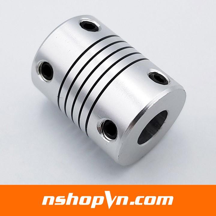 Khớp nối trục mềm hợp kim nhôm 4-6mm, 4-8, 5-5, 5-6, 5-8, 5-10mm, 6-6mm, 6-7mm, 6-8mm, 7-8mm, 8-8mm, 10-10mm, 6.3-6.3mm