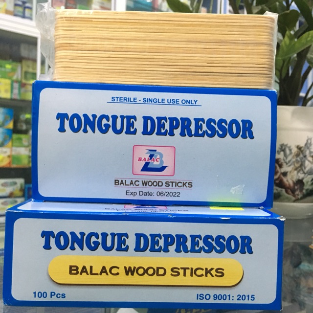 Que đè lưỡi gỗ Bá Lạc - Hộp 100