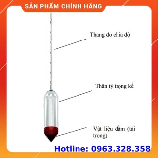 Dụng Cụ Đo Nồng Độ Cồn, Tửu Kế Đo Nồng Độ Rượu [0 - 100 độ]