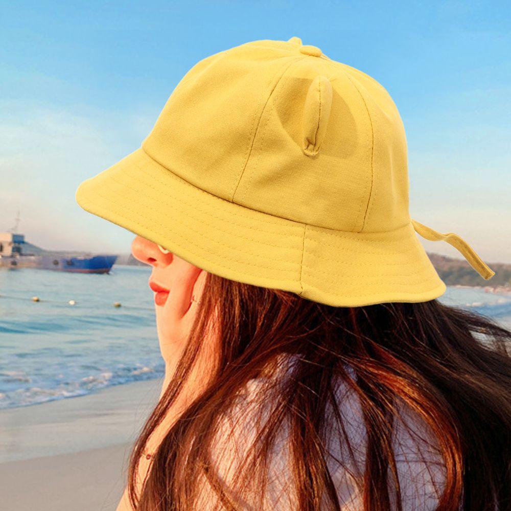 Mũ Tai Mèo Thoáng Khí Màu Trơn Dễ Thương