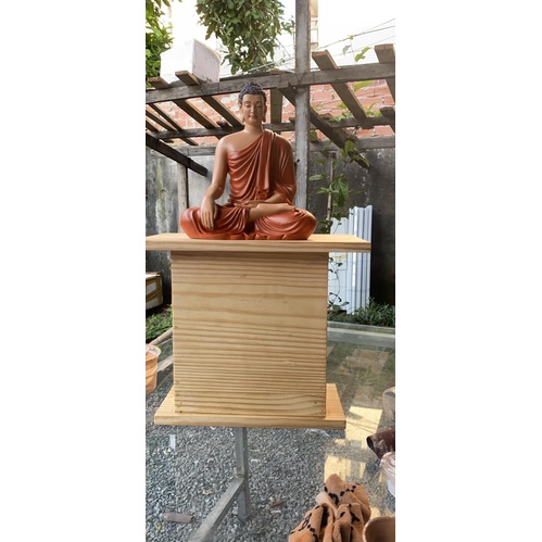 Tôn tượng Thích Ca phối áo màu cam 25cm