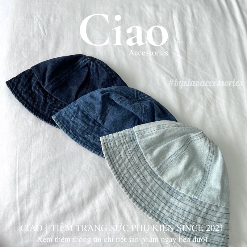 [HOẢ TỐC 1H] Nón tai bèo/ Nón vành hoạ tiết màu jean phong cách trendy mã 02 Ciao accessories