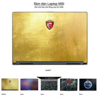 Mua Skin dán Laptop MSI in hình vân vàng (inbox mã máy cho Shop)
