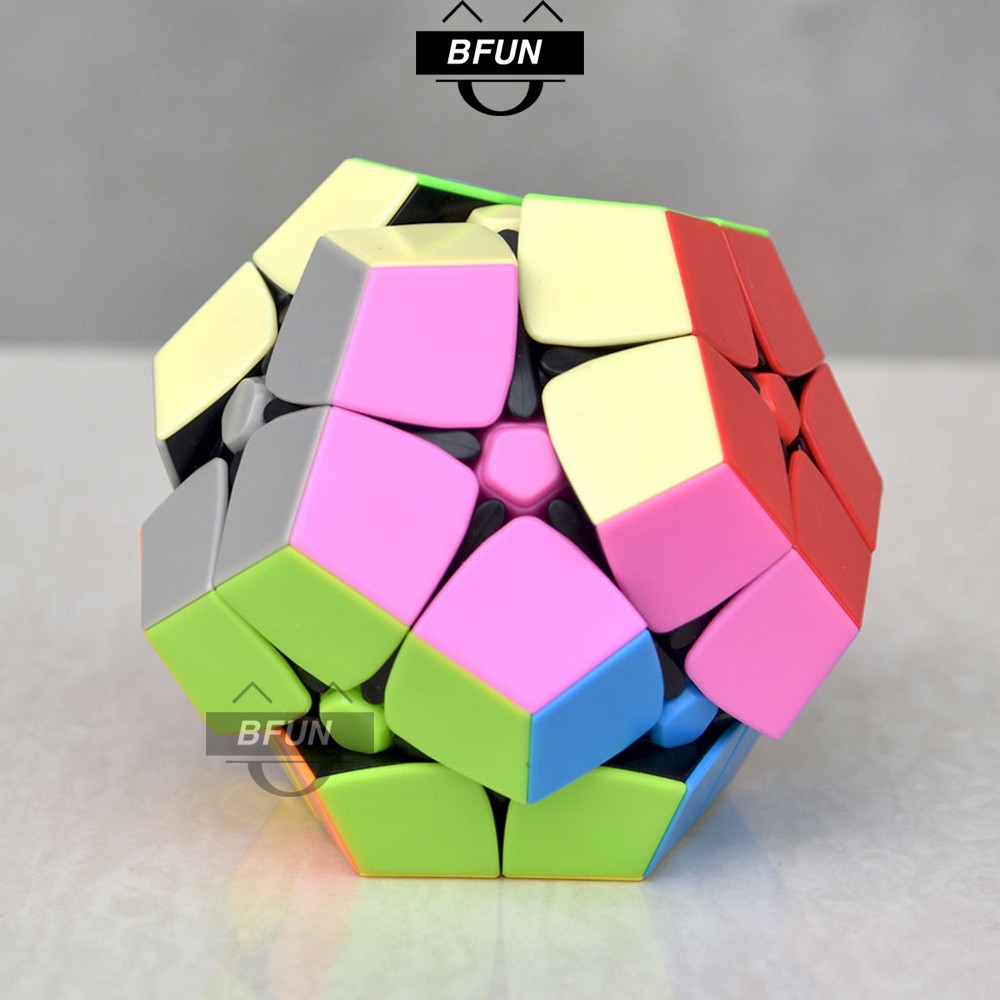 Rubik MEGAMINX 2x2 KHÔNG VIỀN - Rubik 2x2 Megaminx Xoay Trơn Mượt, Đồ Chơi Xếp Hình Thông Minh BFUN (Shop Có Rubik 3x3)