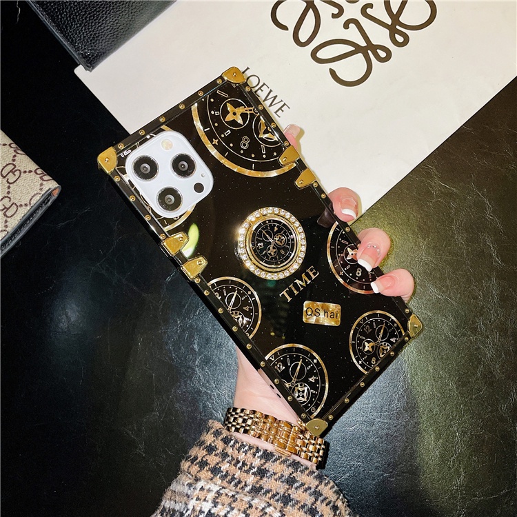 Ốp Điện Thoại Hình Đồng Hồ Có Giá Đỡ Cho iphone 15 14 6 6s 7 8 plus x xs max xr 11 12 13 pro max 12