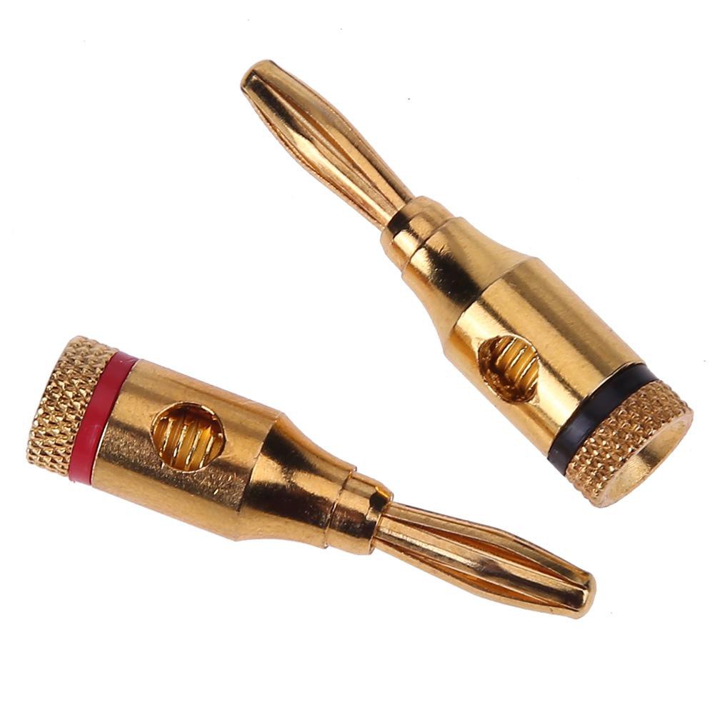 Set 2 Đầu Nối Dây Âm Thanh Màu Đỏ