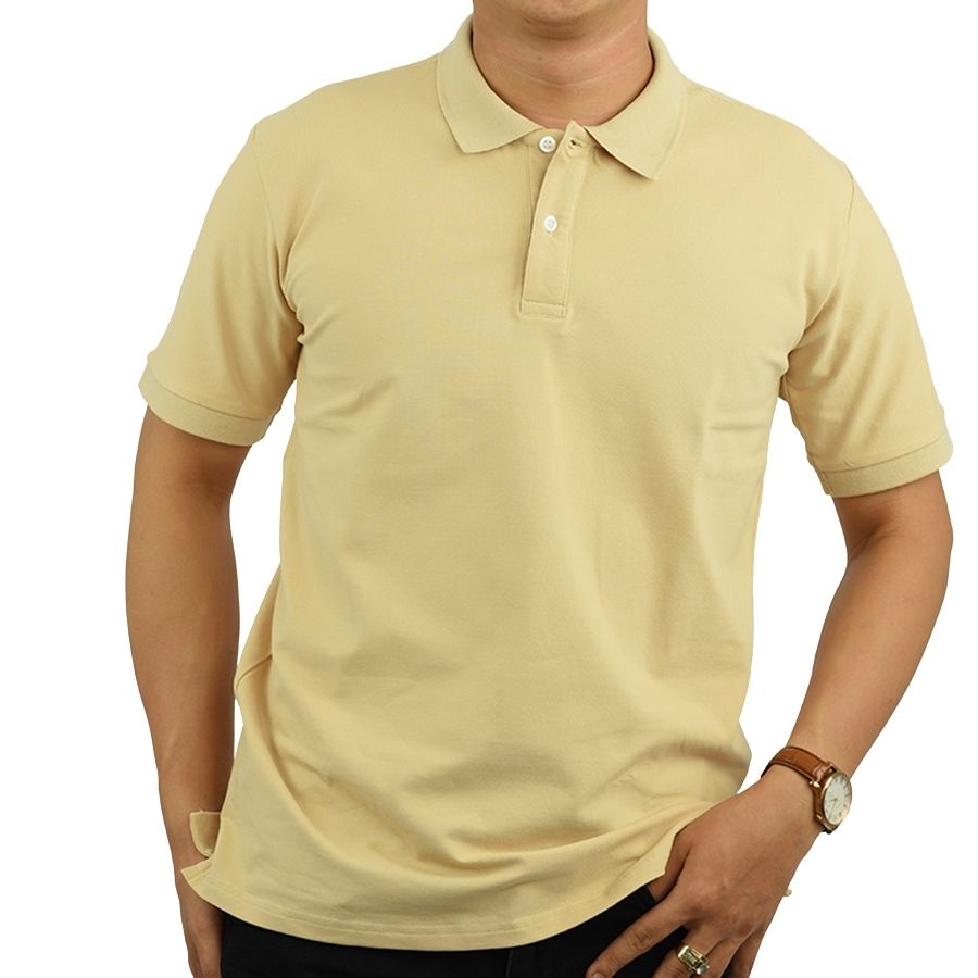 Áo polo nam cao cấp PERFECTMEN vải cá sấu 100% cotton màu vàng co giãn 4 chiều thoáng mát xuất xịn sang trọng lịch lãm